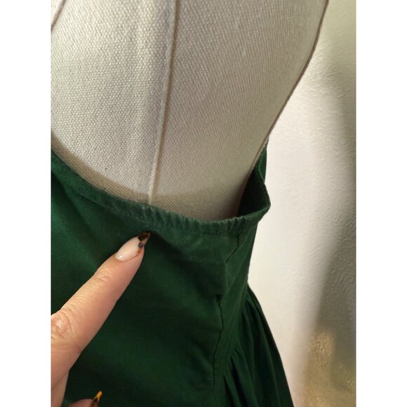 J. Crew Factory Scallop-trim button-front midi dress in fern canyon green sz 6 - Picture 10 of 16